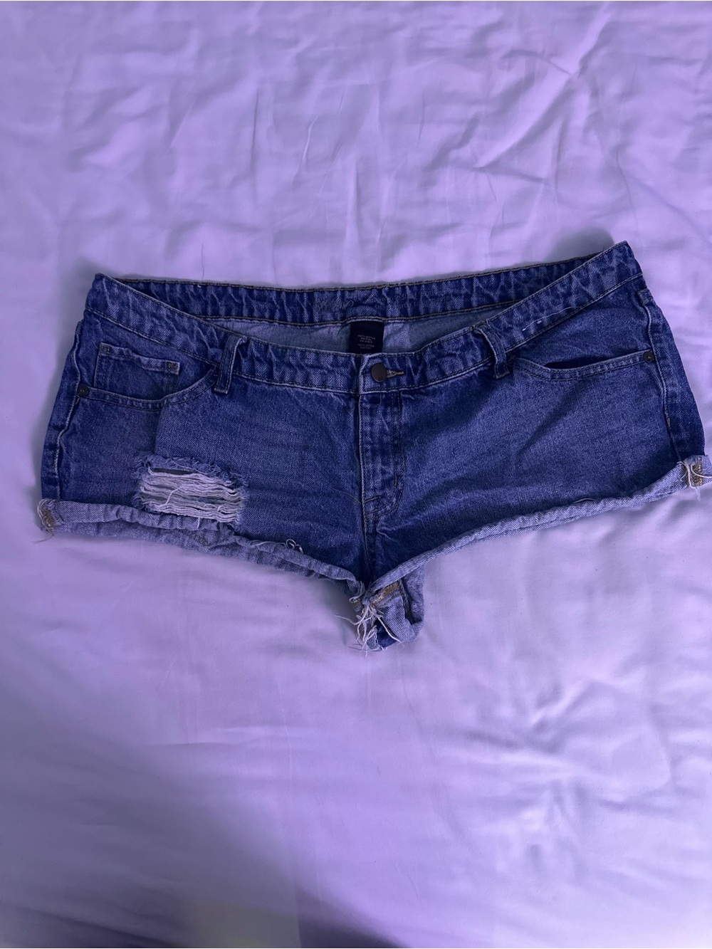 Super Short Cutoff Shorts - Blue